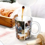 Fotos personalizadas Collage Taza de café de cerámica Cumpleaños Aniversario Regalo para Amigo Familia