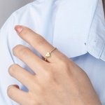 Anillo Personalizado Ajustable Corazón Inicial Apilable Anillo Trenzado Joyería Minimalista Día de la Madre San Valentín Boda Aniversario Regalo