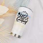 Gobelet courbé 30oz personnalisé Let's Go Camping At A Time Cadeau pour la famille Amoureux du camping