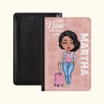 Personalisierte Wenn nicht jetzt, dann wenn stilvolle und kompakte Passport Cover mit Namen Reise Reisezubehör Geburtstag Weihnachten Geschenk für Fre