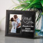 Personalized Leather Photo Frame with Name and Date Christmas Gift Anniversary Gift Wedding Gift for Couple