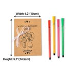 Personalised Children's Wedding Activity Pack Colouring Books with 4 pcs Watercolour Pens Wedding Entertainment Games Favors for Kids