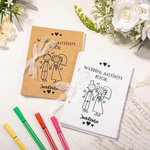 Personalised Children's Wedding Activity Pack Colouring Books with 4 pcs Watercolour Pens Wedding Entertainment Games Favors for Kids