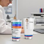 Bicchiere personalizzato da 30 once in acciaio inox per infermieri Settimana dell'infermiere Regalo per il giorno del dottore per il personale medico