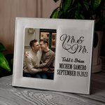 Personalized Leather Photo Frame with Name and Date Christmas Gift Anniversary Gift Wedding Gift for Couple