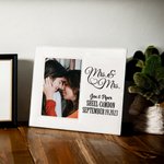 Personalized Leather Photo Frame with Name and Date Christmas Gift Anniversary Gift Wedding Gift for Couple