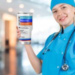 Bicchiere personalizzato da 30 once in acciaio inox per infermieri Settimana dell'infermiere Regalo per il giorno del dottore per il personale medico