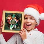 Personalized Believe In The Magic of Christmas Santa Claus Rotating Music Box with Light Christmas Decoration Gift for Kid