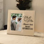 Personalized Leather Photo Frame with Name and Date Christmas Gift Anniversary Gift Wedding Gift for Couple