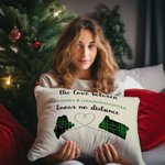 Henkilökohtainen Rakkaus Ei etäisyyttä Kaksi valtiota Sydän Plaid Kartta heittää tyynyn kansi Long Distance Moving Away Joulu Jäähyväiset lahja perhee