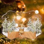 Personalized Dog Angel Acrylic Ceramic Hangings with Snow Scenery Memorial Ornament Irregular Shape Home Decor Pet Loss Gift Dog Lover Christmas Gift