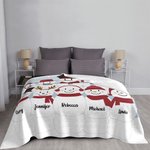 Manta blanda familiar personalizada con nombre y texto Regalo de Navidad para la familia Niños