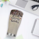 Gepersonaliseerde Just A Girl Who Loves Books 30oz Curved Tumbler Kerstmis Reading Gift voor vrouwen boekenliefhebbers