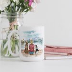Tasse en céramique blanche avec nom 11oz et 15 oz Cadeau pour les amoureux des chiens