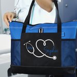Gepersonaliseerde Verpleegster draagtas met rits Verpleegkundige Week Waardering Afstudeergeschenk voor medisch personeel