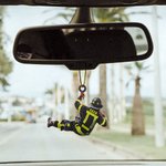 Adorno de bombero acrílico personalizado de doble cara Árbol de Navidad Decoración del hogar del coche Cumpleaños Vacaciones Regalo creativo para el b
