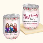 Vaso de Vino Personalizado Best Friends Forever Never Apart Soul Sister Christmas Gift with Insulation Effect