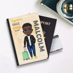 Spersonalizowana kolorowa okładka na paszport z imieniem i nazwiskiem Akcesorium podróżne Prezent urodzinowy na Boże Narodzenie dla przyjaciół i rodziny