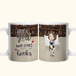 Tasse en céramique colorée personnalisée Just A Girl Who Loves Books Cadeau d'anniversaire et de Noël pour une fille qui lit et qui aime les livres