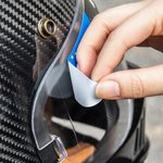 Set di 2 adesivi personalizzati per la visiera del casco da moto con nome, numero, bandiera, logo, regalo per gli appassionati di sport motoristici.