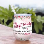 Vaso de Vino Personalizado Best Friends Forever Never Apart Soul Sister Christmas Gift with Insulation Effect
