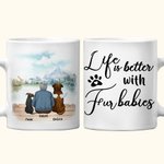 Personalizada La vida es mejor con los bebés de piel Paisaje Blanco y Color Interior Taza de Cerámica con Nombre 11/15 oz Regalo para los amantes del  1