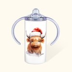 Tasse à boire personnalisée avec poignée et couvercle Cadeau de douche de Noël pour les enfants.