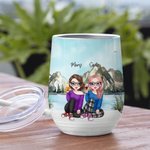 Spersonalizowany kubek na wino z efektem izolacji You're My Person Bestie Lake Drinking Tumbler Friendship Gift 4
