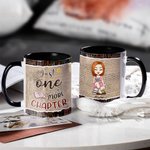 Personalized Just One More Chapter White and Color Inside Ceramic Mug Birthday Gift for Reading Girl Book Lover