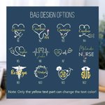 Gepersonaliseerde Verpleegster draagtas met rits Verpleegkundige Week Waardering Afstudeergeschenk voor medisch personeel