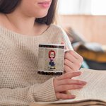 Personalized Just One More Chapter White and Color Inside Ceramic Mug Birthday Gift for Reading Girl Book Lover