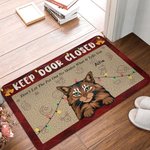 Felpudo personalizado Keep Door Closed Regalo de Navidad Regalo de cumpleaños para los amantes de las mascotas