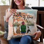 Personalized Forever In My Heart Throw Pillow Cover Birthday Remembrance Gift for Dog Lovers