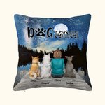 Personalized Enjoy The Starry Sky Together with Dogs Throw Pillow Cover Birthday Christmas Gift for Dog Lovers