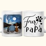 Spersonalizowany kubek ceramiczny Fur Mama/Papa White and Color Inside z imieniem 11 oz i 15 oz Pamiątkowy prezent dla miłośników psów