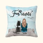 Personalized Enjoying Seaside Scenery with Furry Babies Throw Pillow Cover Birthday Christmas Gift for Dog Lovers