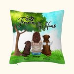 Personalized Forever In My Heart Throw Pillow Cover Birthday Gift for Dog Lovers Owners