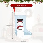 Personalizzato Natale pupazzo di neve calza invernale fiocco di neve appeso ornamento camino albero decorazione regalo di Natale per la famiglia bambi