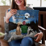 Funda de cojín personalizada I Love You To The Moon And Back Regalo de cumpleaños y Navidad para los amantes de los perros 3