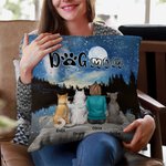 Personalized Enjoy The Starry Sky Together with Dogs Throw Pillow Cover Birthday Christmas Gift for Dog Lovers