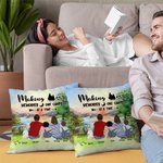 Personalizzato famiglia Camping Throw Pillow Cover Sunrise Making Memories One Campsite At A Time regalo di compleanno anniversario
