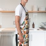 Personalized Waterproof 9 Photos Collage Apron with Front Pockets Birthday Housewarming Gift for Cooking Lover