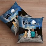 Personalized Enjoy The Starry Sky Together with Dogs Throw Pillow Cover Birthday Christmas Gift for Dog Lovers