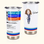 Bicchiere in acciaio inox da 20 oz personalizzato con nome Regalo di Natale Regalo per la settimana dell'infermiere