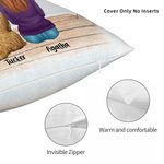 Personalized Forever In My Heart Landscape Throw Pillow Cover Birthday Anniversary Gift for Pet Owner