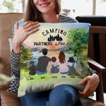 Personalizzato Camping Family Throw Pillow Cover Sunrise Camping Partners For Life Regalo di San Valentino Regalo di Natale