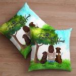Personalized Forever In My Heart Throw Pillow Cover Birthday Gift for Dog Lovers Owners