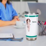 Bicchiere in acciaio inox da 20 oz personalizzato con nome Regalo di Natale Regalo per la settimana dell'infermiere