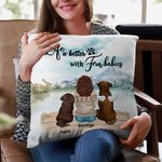 Gepersonaliseerde Life Is Better With Fur Baby Overtrek Verjaardag Kerstcadeau voor hondenliefhebbers