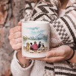 Personalized Dog Mom Dad White and Color Inside 11oz 15oz Ceramic Mug with Name Gift for Dog Lovers